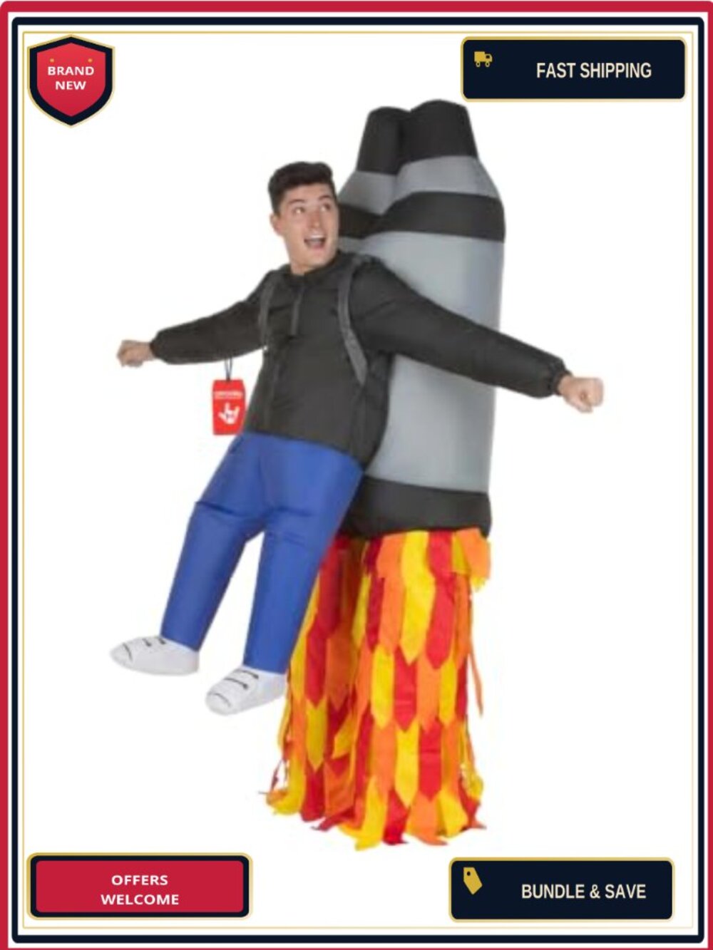 Inflatable Jet Pack Costume Adult Blow Up Astronaut Halloween